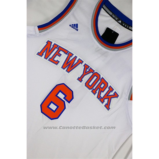 Maglia New York Knicks Kristaps Porzingis #6 Bianco